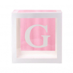 Balionų dėžutė Daugkartinio naudojimo Skaidri Popierinė Dėžutė su Raidėmis Sudedama &bdquo;Pasidaryk pats&ldquo; Surinkimas 25 x 25 cm Kubinė Dėžutė I&scaron;leistuvių, Vestuvių, Gimtadienio Vakarėlio Dekorui 1pc