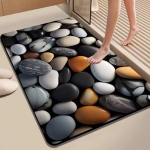 Eleganti&scaron;kas akmeninis neslystantis greitai džiūstantis vonios ir virtuvės kilimėlis 60*90cm - Easy to Clean