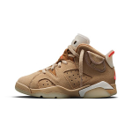 Travis Scott x Air Jordan 6 Retro PS British Khaki Vaikams Sportbačiai Rudo Smėlio spalvos, Balti, Ry&scaron;kiai Raudoni DH0693-200 32