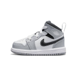 Air Jordan 1 Mid TD &Scaron;viesiai dūminės pilkos spalvos kūdikių sportbačiai Antracito baltos spalvos 640735-078 27