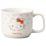 Kanesho Pottery Hello Kitty Dishwasher and Microwave Kitty Approximately Pink Heart Made in Product 365111 (Kaneshotouki) Mug, Children's Safe, balta