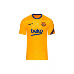 Nike Barcelona Prie&scaron;rungtyniniai Prigludę Trumpomis Rankovėmis Futbolo Mar&scaron;kinėliai Vyrams Vir&scaron;utiniai Drabužiai Ry&scaron;kiai Oranžiniai DH7688-837 L