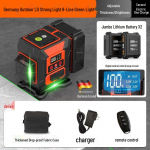 12 linijų didelio tikslumo žalias infraraudonųjų spindulių nivelyras su automatiniu i&scaron;oriniu sienų klijavimu ir savaiminiu niveliavimu