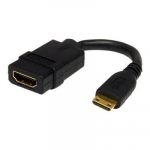 Didelės spartos HDMI kabelis 13 cm - STARTECH - HDMI į HDMI Mini - M/V - Juodas