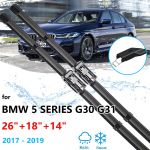 3x BMW 5 serijos G30 G31 2017~ 520i 523i 528i 530i 535i 550i priekiniai galiniai valytuvai langas priekinis stiklas Rear Wiper