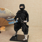 30cm Japonų samurajaus lėlė Ninja figūrėlė Sushi restorano, Izakajos, vie&scaron;bučio restorano puo&scaron;mena Dekoratyvi japoni&scaron;ko stiliaus dovana black