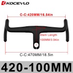 KOCEVLO K05 Pilnai anglies pluo&scaron;to Gravel Vienos dalies Integruotas Drop Bar su vidiniu laidų pravedimu ir tarpinėmis Integrated Road Handlebar K05 black
