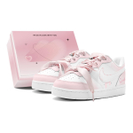 Nike Court Borough Strawberry Sweetheart, Saldus stilius, Mergaitės &scaron;irdis Neslystantis Neslystantis Žemi BQ5448-100(TeamS2-S-BOX) 35.5