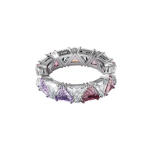 Swarovski Matrix trapecijos formos imituoto kri&scaron;tolo 925 sidabro žiedas moterims 5608531 58