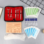 Medicinos studentų siuvimo praktikos rinkinys Chirurginis mokymas su odos padu modelių įrankių rinkiniu Mokomoji mokymo įrangos praktikos rinkinys Onesize