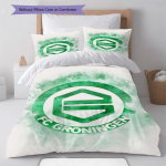 FC Groningen Dygsniuotas Patalynės Komplektas Su Ra&scaron;tu Antklodė Antklodės Užvalkalas Pagalvės Užvalkalas Namų Dekoras Gimtadienio Dovana (1 * antklodės užvalkalas + 2 * pagalvės užvalkalai, be &scaron;erdies) 135x200cm