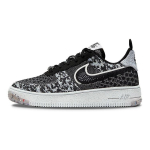 Nike Air Force 1 Flyknit NN GS žemi sportbačiai Juodi Balti DM1060-001 36