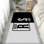 R-Rock-Shox Kalnų Dviračio Grindų Kilimėlis Retro Daugiakomponentis Svetainės Virtuvės Kilimas Neslystantis Modernus Namų Dekoras 80cm x 120cm