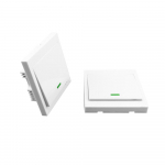 SONOFF mygtuko sieninio ap&scaron;vietimo jungiklio nuotolinio valdymo pultas 1 Gang 86 tipo įjungimo/i&scaron;jungimo jungiklio skydelis 433MHz 1CH balta