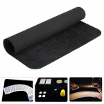 Juodas profesionalus kortų kaladės kilimėlis Magic Tricks Poker & Coin Prop i&scaron; arti Small size