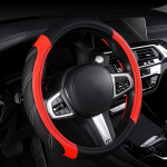Klasikinio automobilio vairo dangtis keturių sekcijų mažas juodas ličio ra&scaron;to sujungimas, skirtas Toyota Lada 37-38cm/15 inch raudona/juoda