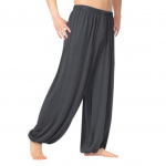 Vyri&scaron;kos kasdienės grynos spalvos kelnaitės Pilvo &scaron;okių jogos kelnės Haren Pants XXL tamsiai pilka spalva