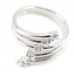 Bague Argent 'Tendrement' Blanc