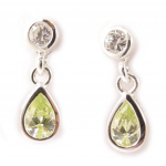 Les Tr&eacute;sors De Lily [C5597] - Boucles Argent 'Damoiselles' Citron Blanc žalia