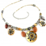 Les Tr&eacute;sors De Lily [D8927] - Collier Cr&eacute;ateur 'Sofia' Orange