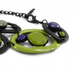 NOA [I1487] - Bracelet Cr&eacute;ateur 'M&eacute;lusine' violet vert