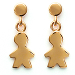 Les Tr&eacute;sors De Lily [L1180] - Boucles Plaqu&eacute; Or 'Gar&ccedil;on' dor&eacute; auksas