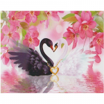 Pilnas 5D &bdquo;pasidaryk pats&ldquo; deimantinis paveikslas &bdquo;Swan Love&ldquo; deimantinis siuvinėjimas kryželiu namų dekoras, rankų darbo dovana 25x30cm