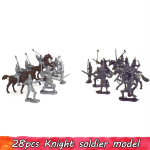 28 vnt Viduramžių riterių žaislas Viduramžių Romos imperijos kariai arkliai kareivio figūrėlės rinkiniai žaislai vaikams kolekcija 28pcs a set