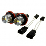 2vnt 10W Angel Eyes White Halo LED lemputės, skirtos BMW E39 E53