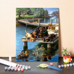 &bdquo;Pasidaryk pats&ldquo; tapyba pagal skaičius Menas Namų dekoravimas Drobė Skaitmeninis aliejinis paveikslas Skaičiai Aliejinė tapyba 40x50cm no frame