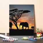 Skaitmeninė aliejinė tapyba &bdquo;Pasidaryk pats&ldquo; Tapyba skaičiais Tapyba namų dekoravimo skaičiais Aliejinė tapyba drobė 40x50cm no frame