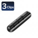 QOOVI kabelių tvarkyklės valdymo laido laikiklis Lankstus USB kabelio vyniotuvas Tvarkingi silikoniniai spaustukai, skirti USB laidui, pelės klaviatūrai, ausinių apsaugai 1 pcs juoda
