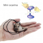 Mini 6 skylučių soprano C tono karoliai Ocarina fleitos instrumentas su pakabinama virve