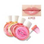 LAMUSELAND 4 Colors Mini Fruity vandeniui atsparus ilgai i&scaron;liekantis spalvą keičiantis matinis lūpų blizgis 5ml#LK42L