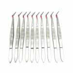 10 vnt nerūdijančio plieno dantų chirurginių pincetų rinkinys 16 cm dantytas lenktas medicininis pincetas žnyplės žnyplės Hemostat dantų laboratorijos įrankis