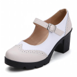 Moteri&scaron;ki Mary Jane Pumps Natūralios odos avikailio auk&scaron;takulniai Eleganti&scaron;ki retro kvadratiniai apvalūs kojų pir&scaron;tai moteri&scaron;ki batai 34 smėlis