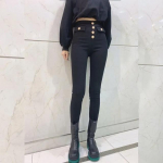 Lieknos moteri&scaron;kos siauros pie&scaron;tuko džinsai Butto Mom Denim Pants Fashion Vintažinės tamprios kelnės M