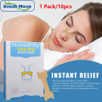Pietų mėnulio ventiliacijos nosies pleistras nosies užgulimui palengvinti Sloga nuo knarkimo nuo čiaudulio stabdantis pleistras nuo knarkimo kūno priežiūros pleistras 1 Pack/10pcs