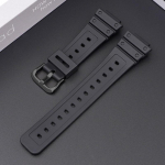16 mm silikoninė laikrodžio apyrankė, skirta Casio DW-6900/GW-M5610/DW-5600E Mink&scaron;to TPU spalvoto laikrodžio dirželio juoda apyrankės pakeitimo apyrankė Black Buckle