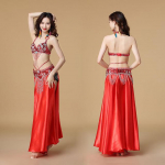 Pilvo &scaron;okių kostiumas Indijos &scaron;okių 3 vnt. liemenėlė, diržas ir sijonas Seksualių &scaron;okių moterų &scaron;okių drabužių rinkinys Pilvo &scaron;okių drabužiai 8 spalvų pasirinkimas M