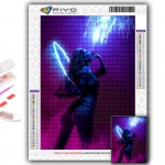Deimantinis siuvinėjimas Cyberpunk Sexy Art 5D &bdquo;pasidaryk pats&ldquo; deimantų tapyba kryželiu kri&scaron;tolinis akmenukas Full Round 20X30CM
