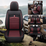 Universalus prabangus PU odinis automobilio sėdynės užvalkalas, priedai, pagalvėlės užvalkalai su padangų takeliu automobiliams.