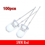100 vnt LED lemputės 2 siūlės 5 mm 5 mm lemputės LED lemputės