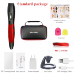 1 rinkinys &bdquo;pasidaryk pats&ldquo; ra&scaron;iklis, 3D spausdinimo ra&scaron;iklis vaikams Kūrybi&scaron;ki lavinamieji žaislai 3D ra&scaron;ikliai su ne&scaron;iojimo dėklu vaikams Kalėdų gimtadienio dovana raudona