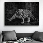 Sniego leopardo paveikslai Plakatai ir pirnts Baltieji leopardai Gyvūnų drobės Tapyba Laukinės gamtos Sienų Menas Svetainės Namų dekoravimui 21cm&times;30cm NoFrame