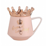 Creative Crown Keraminis puodelis Mielas kavos puodelis Pieno puodelis su &scaron;auk&scaron;tų dangteliais Kavos arbatos puodelis 300 ml Talpa vandens puodeliai Kalėdų dovana