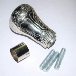 Vintage žalvario rankenėlė Dizainerinė galvutė Rankena, pinta Viktorijos laikų cukranendrių medinė lazda, 7 cm