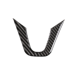Car Carbon Fiber style Steering Wheel Decoration Cover Trim Sticker Fit For Mercedes Benz Smart 453 Fortwo Options A black