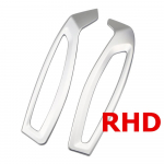 ABS chromuota automobilio oro kondicionieriaus A/C ventiliacijos angos dangtelio apdailos dekoracija lipdukas, skirtas Toyota C-HR CHR 2016 - 2022 RHD sidabras