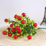 Dirbtiniai citrinų augalai vazoninėje netikra gėlė, skirta namų vakarėliui ir sodo dekoravimui 7 Forked Red Fruit